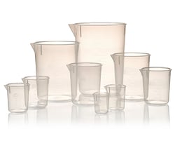 Nalgene™ Economy Polypropylene Griffin Low-Form Plastic Beakers